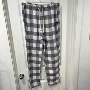 Brand new with tag Hollister adult pijama pants gray & White drawstring size XL